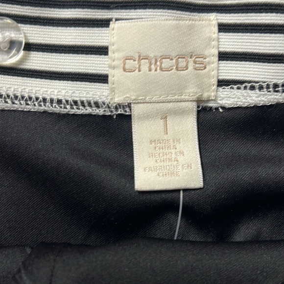 Chico’s Striped Black and White Women's Skirt - Picture 2 of 8
